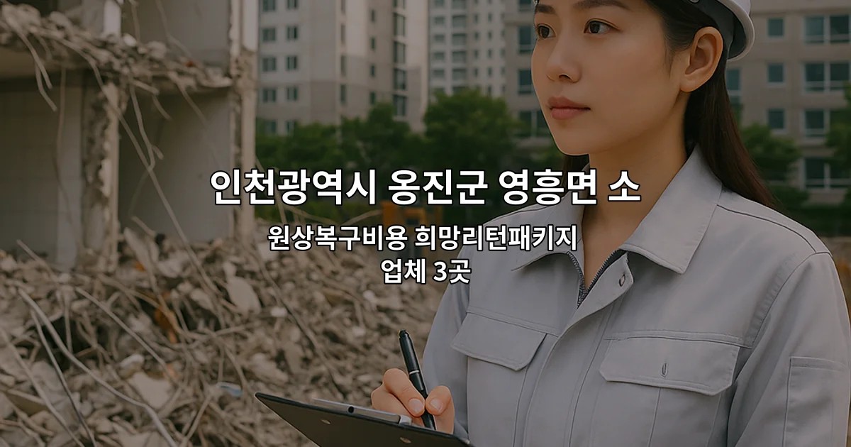 인천광역시 옹진군 영흥면 소상공인폐업지원금 원상복구비용 희망리턴패키지 업체 3곳